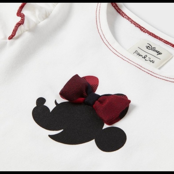 Nwt Disney Minnie Mouse plaid toddler girl dress pippa &Julie red white - Picture 4 of 7
